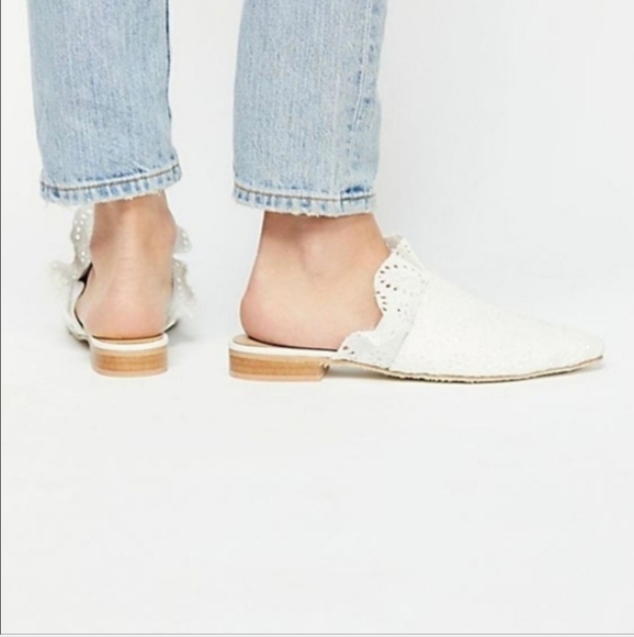 Free people lace mule slip on shoes  nwot size 6 - Picture 2 of 11